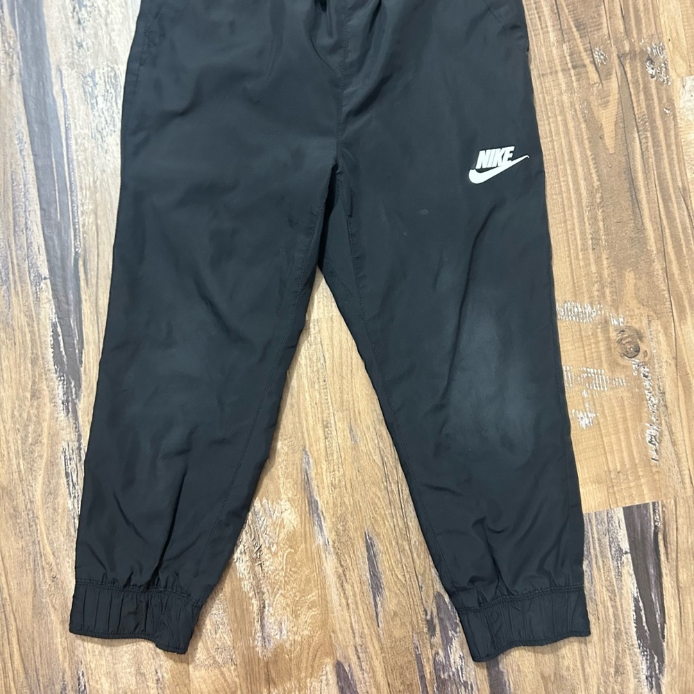 Nike Black Kids Jogger Pants with White Logo